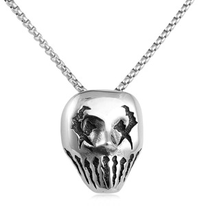 Collar de Acero Inoxidable con Colgante de Máscara de Toro, Diseño Geométrico, Estilo Punk, para Hombre, 231011 - Product Image 5