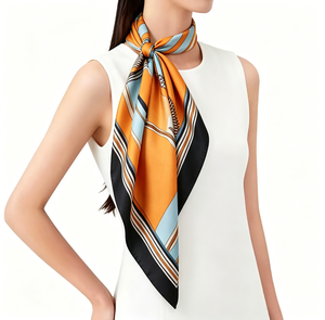 Foulard carré en soie imprimé sur mesure de haute qualité pour femme, bandeau de luxe, foulard multifonctionnel quatre saisons, souvenirs de cérémonie - Product Image 3