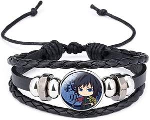 HUAYI-pulsera ajustable para <span class=keywords><strong>Cosplay</strong></span>, accesorios de animación, Kamado, Tanjirou, Demon Slayer, Kamado, <span class=keywords><strong>Nezuko</strong></span> - Product Image 2