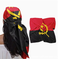 Foulards de tête en satin soyeux personnalisés avec drapeaux de pays du monde, motif coupe de football, grands carrés, bandanas