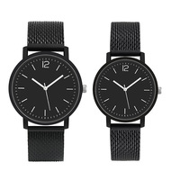 Montres de luxe pour couple, nouveau modèle, boîtier en alliage tendance, mouvement à quartz avec cadran à aiguilles, design unisexe