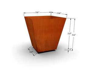 Pots et jardinières écologiques en acier Corten, support de plantes durable pour l'intérieur et l'extérieur, pour la maison et le jardin - Product Image 5