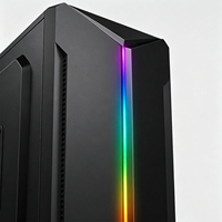Boîtier PC Gaming Meway Micro-ATX Mid-Tower RGB OEM en Promotion avec Support Ventilateur et Boîtier Noir en Stock