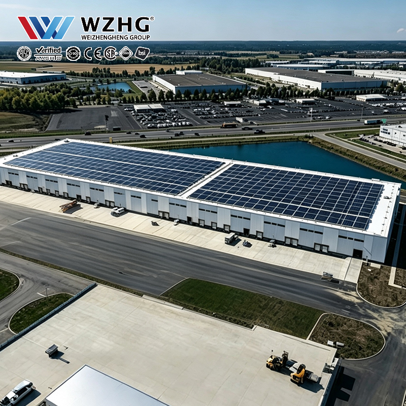 Batiment Industriel Compatible Avec Panneaux Solaires Structure Galvanisee Plans Fabrication Controle SGS Entrepreneurs EPC