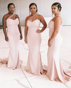 <span class=keywords><strong>Abito</strong></span> <span class=keywords><strong>da</strong></span> <span class=keywords><strong>Damigella</strong></span> a Sirena Rosa Antico in Spandex Elastico, Robe De Soirée Demoiselle D'honneur per Matrimonio in Spiaggia - Product Image 5