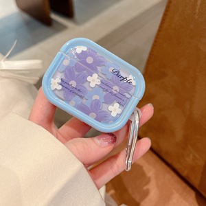 Funda para Auriculares <span class=keywords><strong>AirPods</strong></span> 1/<span class=keywords><strong>2</strong></span> Pro <span class=keywords><strong>2</strong></span>, Diseño de Nicho con Pequeñas Flores Púrpuras, Funda 3D Suave con Marco para la Tercera <span class=keywords><strong>Generación</strong></span> - Product Image 4