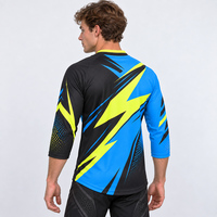 Maillot de cyclisme personnalisé pour homme, équipe BMX, logo personnalisé, manches 3/4, VTT, descente, cyclisme en montagne