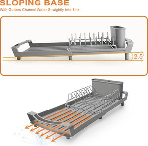 Panier de drainage carré extensible pour évier de cuisine, égouttoir d'évier, support d'égouttage pour évier - Product Image 3