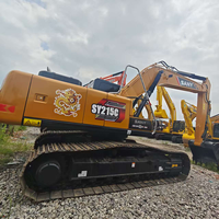 Excavatrice sur chenilles SANY SY215C d'origine, haute performance, 21 tonnes, pour travaux de construction, occasion, à vendre