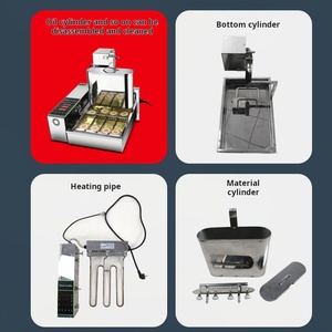 Edelstahl Voll automatische kommerzielle automatische Flip elektrische Friteuse Mini 4-reihige Donut-Maschine Bäckerei verkaufen Maschine - Product Image 3