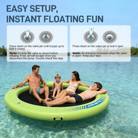 Hamac flottant gonflable en PVC Drop Stitch pour piscine, transat de bain de soleil, anneau de bronzage, écologique, pour plage, lac, fête au bord de la piscine, loisirs, OEM