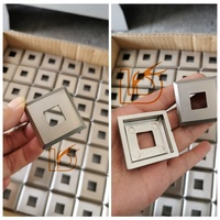 Cache-pieds carré en aluminium LD pour balustres carrés en fer de 1/2 pouce, cache-trous carrés, base plate, accessoires d'escalier