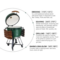 Barbecue Kamado SEB Egg 23,5 pouces, barbecue extérieur au charbon de bois, barbecue en céramique Kamado, fumoir