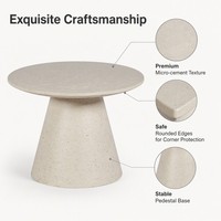 Table à manger extensible industrielle moderne, finition micro-ciment blanc, écologique, gain de place, mobilier de maison, vente en gros d'usine