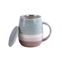 Mug cadeau en céramique promotionnel à grande capacité, très vendu, mug à café pour le petit-déjeuner, mug de bureau avec couvercle