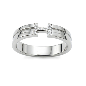 Minimalist Men's 925 Sterling Silver Rhodium Plated Cross <b>Ring</b> <b>Cubic</b> <b>Zirconia</b> Pave Setting Statement <b>Ring</b> Party Adjustable Size - Product Image 2