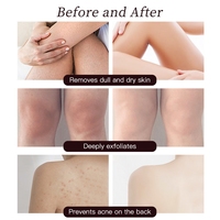 Sel moussant de marque privée exfoliant au sucre naturel exfoliant soins du corps nettoyant pour le corps blanchissant exfoliant pour le corps au beurre de karité et au citron biologique