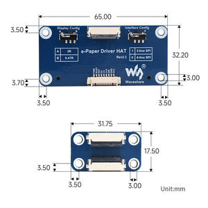 Waveshare Universal E-Paper Driver HAT, supporta vari pannelli E-Paper Raw SPI con Raspberry <span class=keywords><strong>Pi</strong></span> - Product Image 6