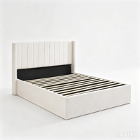 Ensemble de meubles de chambre à coucher de style européen : Lit king-size de luxe, lit king-size moderne avec cadre de lit double rembourré 2026