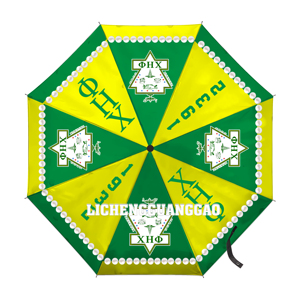 Paraguas Plegable Personalizado con Diseño de Letras de Sorority <span class=keywords><strong>Jack</strong></span> and Jill, con Perlas, Mango Corto, Automático, para Exteriores, Protección Solar - Product Image 4
