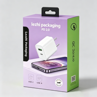 Boîte de chargeur de câble de données en carton rigide imprimée sur mesure, finition mate avec avantage UV pour l'électronique grand public et l'emballage cadeau