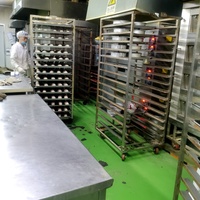 Chariot à plateaux carrés en acier inoxydable robuste à 15/18/20 niveaux - Chariot de rangement haute capacité pour boulangeries commerciales