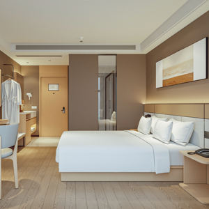 מיטות יחיד יוקרה מודרניות להתאמה אישית מיטות יחיד 5 כוכבים מלון סטים חדרי שינה התקנה קלה עשה חומר עץ באיכות גבוהה - Product Image 2