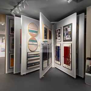 Tùy chỉnh lật lưới kim loại nghệ thuật hiển thị khung với điều chỉnh treo hệ thống cho triển lãm triển lãm triển lãm thương mại - Product Image 2