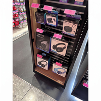 Support d'affichage pour casques audio sur pied en métal sur mesure, présentoir commercial pour l'électronique avec écran LCD