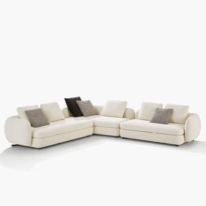 Sofá Modular en Forma de L Baolifeng, Tela de Lino y Algodón, Sala de Estar, Villa, Chaise Longue, Hecho a Medida, Lujo Ligero - Product Image 1