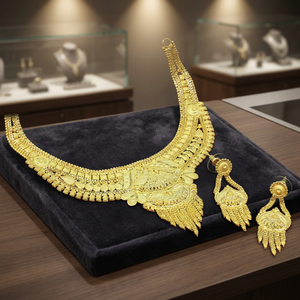 Wholesale 14K 18K 24K Gold Filled Fashion Jewelry, Forming Short Necklaces, Traditional Design Necklaces, Brass Gold Jewelry Set - Product Image 3