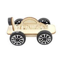 Coche de madera magnético para armar, rompecabezas 3D, kit de experimentos científicos STEM, modelo cortado con láser, juguete educativo para niños