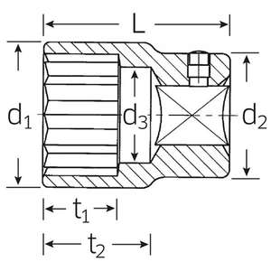 STAHLWILLE - 05410040 3/4 ''Enchufes AS Drive (pulgadas)-EAN 4018754127207 HAND SOCKETS 3/4" - Product Image 2