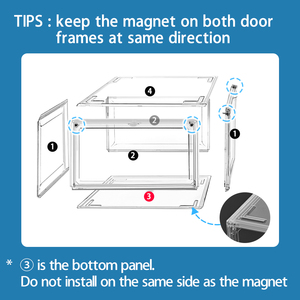 Boîte de rangement pliable transparente de haute qualité OEM pour chaussures usagées et organisateur de vêtements - Product Image 4