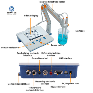 Analizador de Calidad de Agua Multiparamétrico M300F, PH/<span class=keywords><strong>EC</strong></span>/ISE/DO/Temperatura, Pantalla LCD de 5.7 Pulgadas, Resistente al Agua IP54, 500 Conjuntos de Datos, GLP - Product Image 3