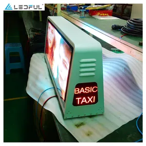 Programmable Digital Advertising LED Screen 960X320MM Outdoor Taxi Top LED Display