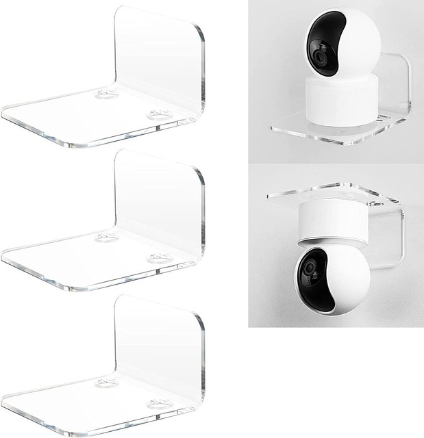Small Transparent Floating Shelves for Indoor Wall Smart Home Camera Bracket Monitor Speaker Projector Display Rack