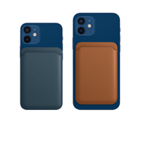 Portefeuille magnétique pour cartes en cuir PU, porte-cartes magnétique pour téléphone portable, étui portefeuille pour cartes de téléphone