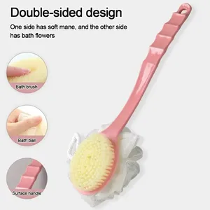 Zenidoo Brosse de Douche Exfoliante Douce Double Face à Long Manche en PP Naturel Moderne - Product Image 5