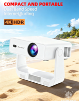 Projecteur de cinéma maison intelligent extérieur HT51 Mini 4K avec Android 14, 1 Go de RAM/8 Go de ROM, distance de projection de 10 m