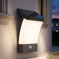 Lampe Murale Solaire IP54 avec Capteur de Proximité Optique, Panneau Monocristallin 0.2W LED 3 CCT, Liaison Indépendante 2.4G, Lampe de Jardin Portée 5-6m