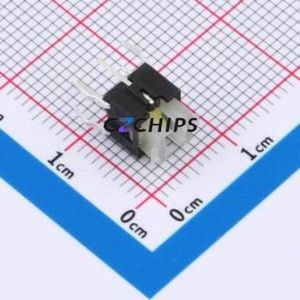 TSL06121-072B330BF-1CE1 Tactile Switch Through hole-6P,6x6mm Switch Single Pole Single Throw Rectangle Button 1.8N Through Hole - Product Image 1