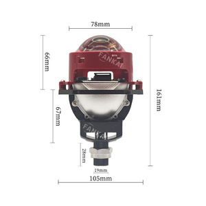 Fankai - Faros Delanteros LED para Automóvil con Proyector Bi-Xenón No Destructivo de 3 Pulgadas, Doble Lámpara, Luz Alta/Baja, Modificados H4H790059006 - Product Image 1