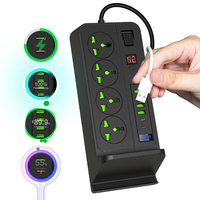 Station de charge de bureau multifonctionnelle 3000W 110V/265V avec minuterie 4H, charge sans fil, 4 ports USB-A, 4 ports USB-C, câble de 2m, alimentation non mis à la terre
