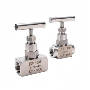 Vanne à aiguille droite en acier inoxydable 304, femelle 3/8\", 6000 PSI, haute pression, à fermeture automatique, J13-320P, pour le contrôle du débit - Product Image 5