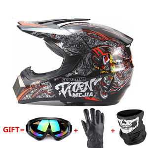 Helm Balap Profesional Casco Moto Off Road ATV Dirt Bike Downhill MTB DH Capacete Motocross Dengan Masker Sarung Tangan Kacamata - Product Image 3