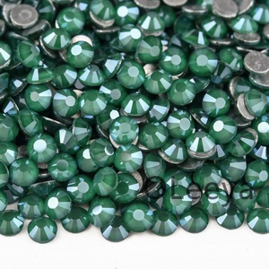 OLeeya Usine Vente en Gros Lumineux Menthe ab Couleur Non Hot Fix Cristaux de Verre Dos Plat Non Hotfix Strass pour Ongles Décoration - Product Image 3