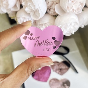 น้ำผึ้งและความหวาน ของตกแต่งเค้กรูปหัวใจอะคริลิค สุขสันต์วันแม่ ท็อปเปอร์คัพเค้ก อุปกรณ์ตกแต่งปาร์ตี้วันแม่ วันสตรี - Product Image 1