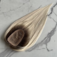 Prêt à expédier : Topper en soie 3*5, 100% cheveux humains européens, pour femmes, traitement de la perte de cheveux