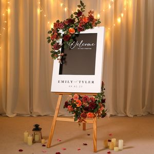 Guirlande de roses artificielles en terre cuite de 1,5 m, couleur orange brûlé, pour <span class=keywords><strong>arche</strong></span> de mariage et de fête, centres de table - Product Image 6